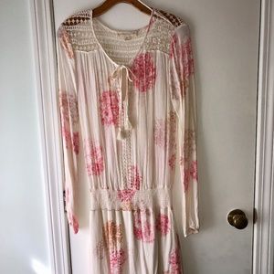 NWOT Crochet & Chiffon Dress **M** Lovestitch - Beach Cover-Up